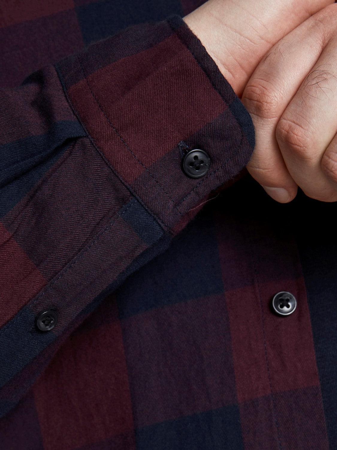 Gingham Twill Shirt Brick Red