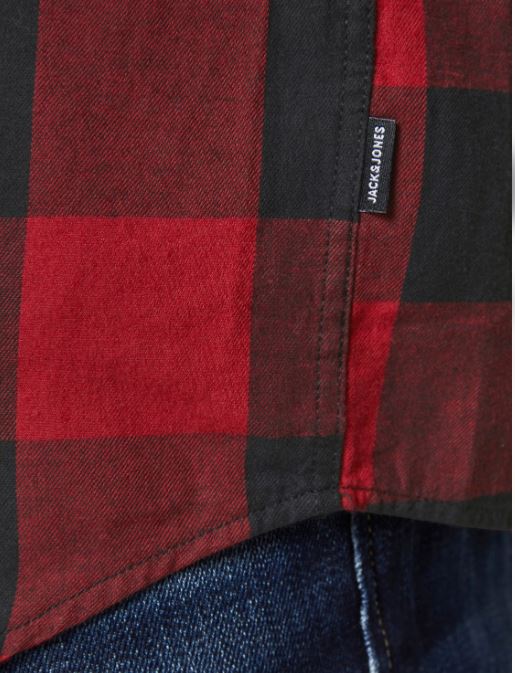 Gingham Twill Shirt Brick Red